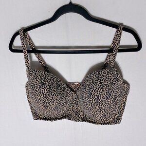 5/$25 Shade & Shore Leopard Print Bikini Bra Top 38DD